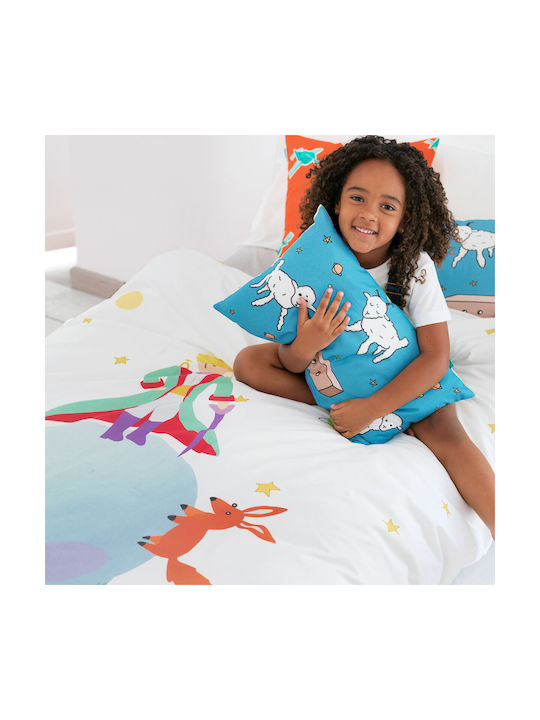 HappyFriday Le Petit Prince Set Kids Duvet Cover Single with Pillowcase Cotton Multicolour 140x200cm