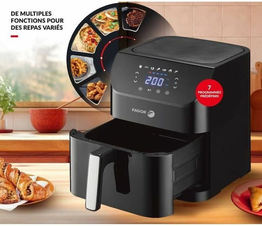 Fagor Air Fryer 8lt Μαύρο FGAF8L