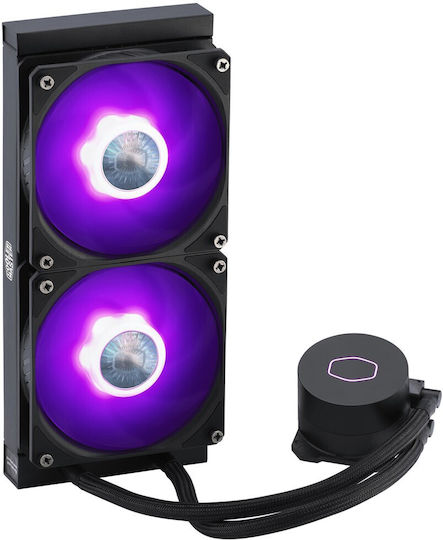 CoolerMaster Masterliquid ML240L V2 RGB (v2) Υδρόψυξη Επεξεργαστή Διπλού Ανεμιστήρα 120mm για Socket AM4/AM5/1700/1200/115x