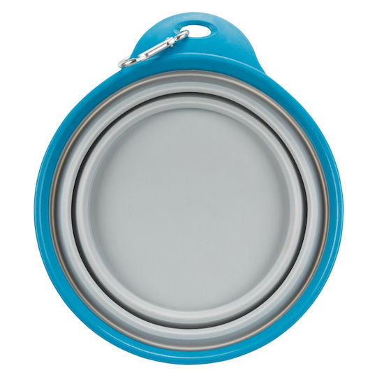 Trixie Travel Bowl Plastic Bowl Food for Dog & Cat 500ml 14cm in Light Blue Color