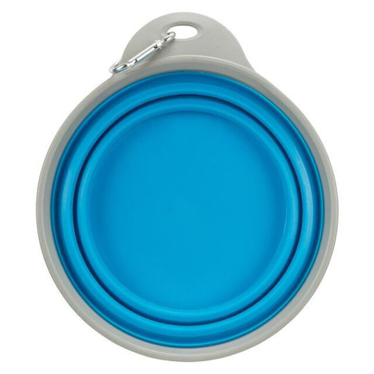 Trixie Travel Bowl Plastic Bowl Food for Dog & Cat 500ml 14cm in Light Blue Color