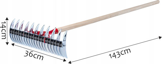 Kadax 132364 Gartenrechen Belüfter mit Stiel