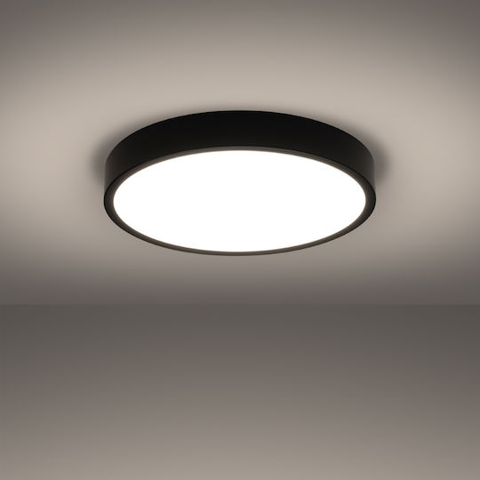 Sollux Πλαφονιέρα Οροφής Μαύρη με Ενσωματωμένο LED