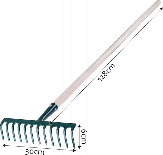 Kadax 131888 Furcă de grădină Greblă pentru gazon cu mâner