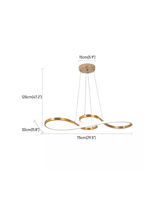 Pendant Light Nordic Design Lustră LED cu Alb Cald Lumină Alb