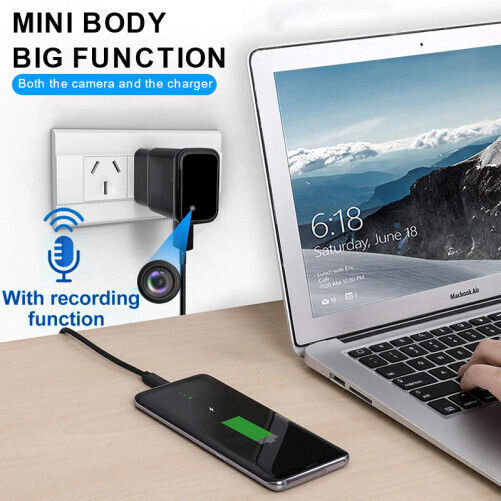 Cameră Ascunsă WiFi Plug de alimentare 8MP cu Slot pentru Card de Memorie