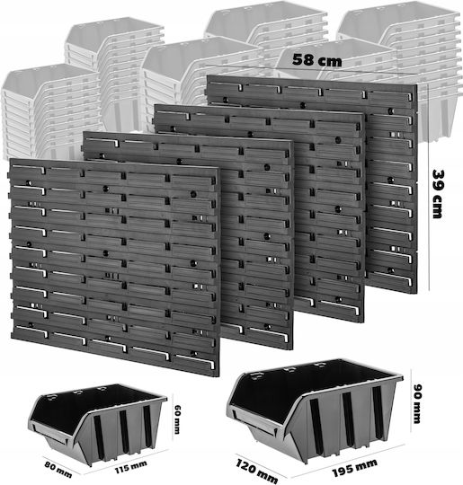 Kadax Tool Board 116x78cm Wall 89 Pcs