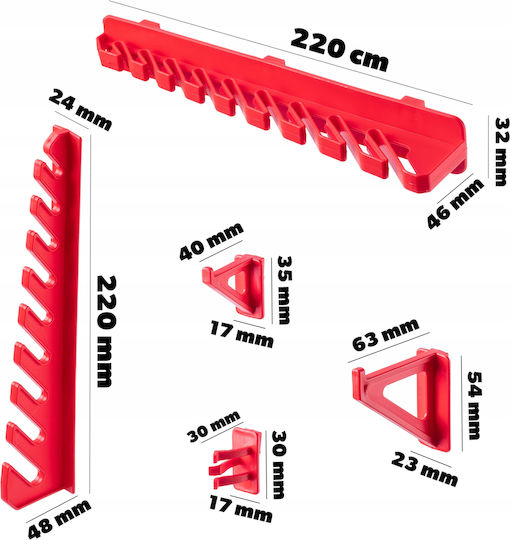 Kadax Werkstatt-Wandtafel 232x78cm 132 Stück