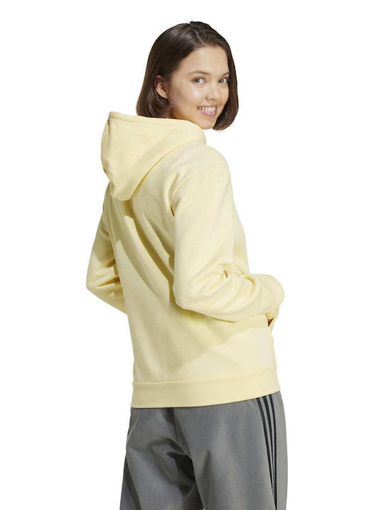 Adidas Logo Women's Hooded Fleece Sweatshirt Yellow