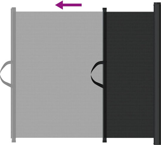 vidaXL Metallischer Hundeteiler 125x117,5cm Schwarz