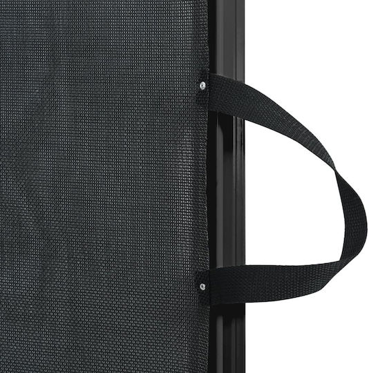 vidaXL Metallischer Hundeteiler 125x117,5cm Schwarz