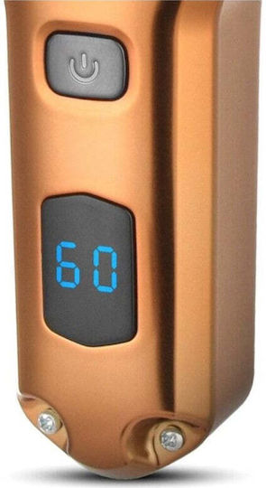 Vgr V-927 5W Kabelloser Haarschneider mit LCD-Bildschirm USB-Aufladung Gold