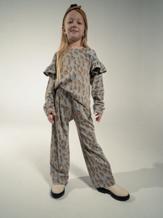 Kinder-Set mit Hose Winter 3Stück Gray