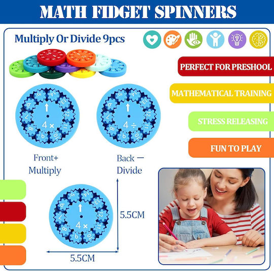 Fidget Spinner 9pcs Πολύχρωμο