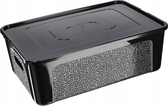 Kadax Kunststoff Aufbewahrungsbox mit Deckel Schwarz 11Es 1Stück