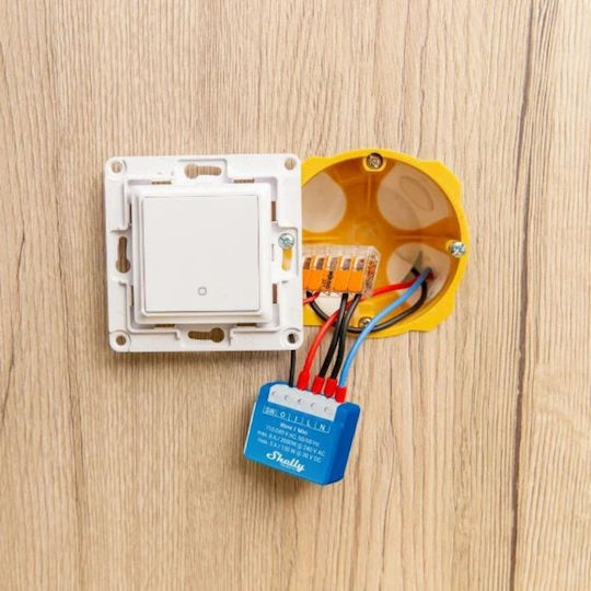 Shelly Qubino Wave 1 Mini Smart Switch 1 Καναλιού Wi-Fi, Z-Wave & RF 8A (με Ουδέτερο)