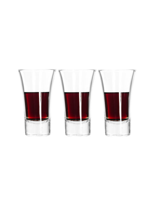 Excellent Houseware Σφηνοπότηρα από Γυαλί 80ml 3τμχ