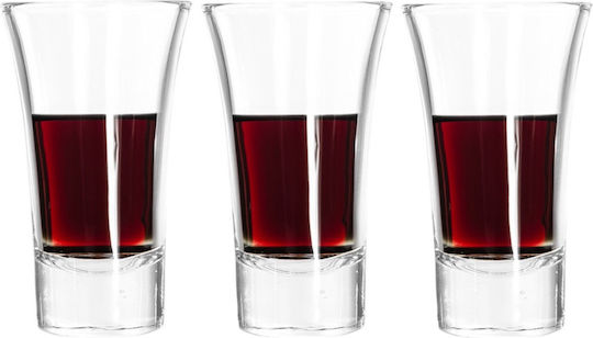 Excellent Houseware Pahare Pentru Shot Din Sticlă 80ml Set 3 Bucăți