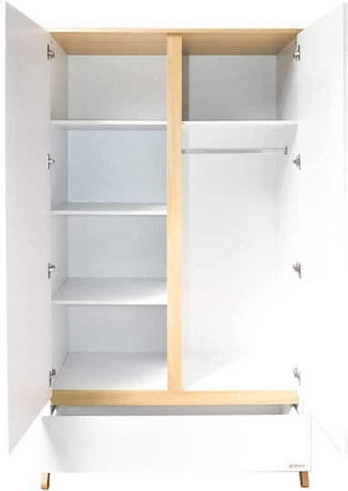 Monna Zwei Türen Schrank Weiß 104.5x54.5x194cm