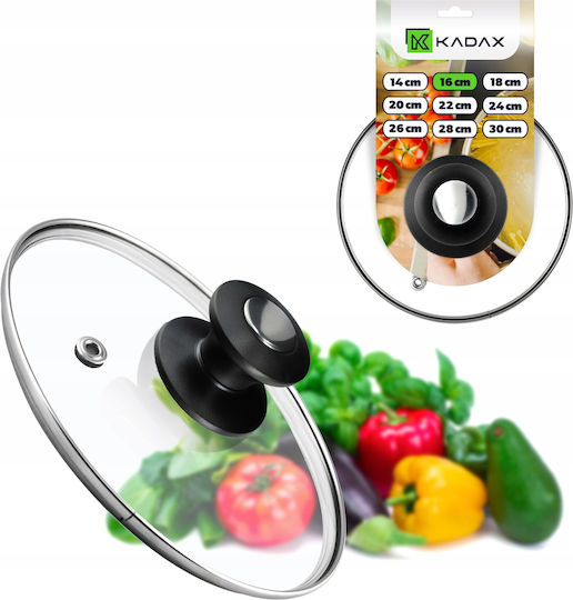 Kadax Καπάκι για Τηγάνι και Κατσαρόλα Γυάλινο 16cm 30780