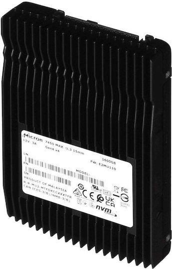 Micron 7450 Max SSD 1.6TB Тип 2.5'' с Връзка PCI Express 4.0 MTFDKCC1T6TFS-1BC1ZABYYR
