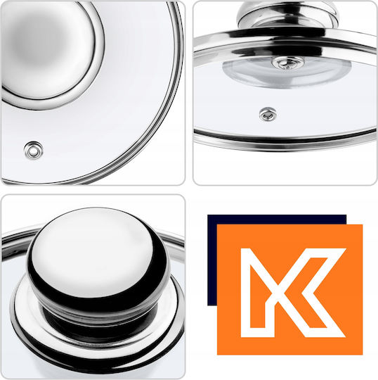 Kadax Καπάκι για Κατσαρόλα Γυάλινο 28cm 4τμχ 31572