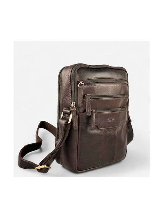 Lavor Leather Men's Bag Shoulder / Crossbody Brown