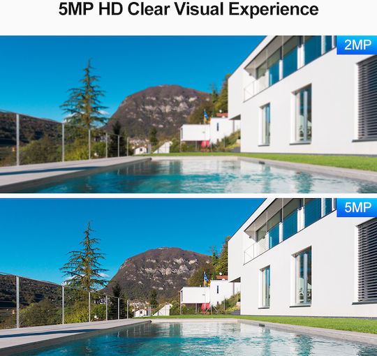 Sricam SH034 IP Κάμερα Παρακολούθησης Wi-Fi Full HD+ 5MP Αδιάβροχη με Αμφίδρομη Επικοινωνία και Φακό 4mm