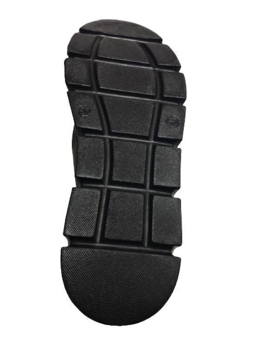 Platforme din piele neagră pentru femei Safe Step