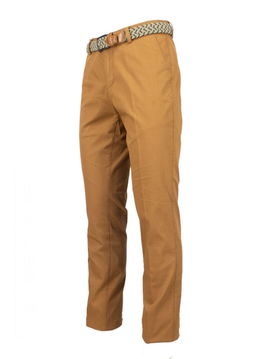 Freeman Clothing Pantaloni pentru bărbați Chino cu Croială Normală Camel