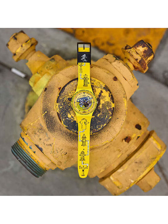 Swatch Swatch Women's Watch with Yellow Rubber Strap