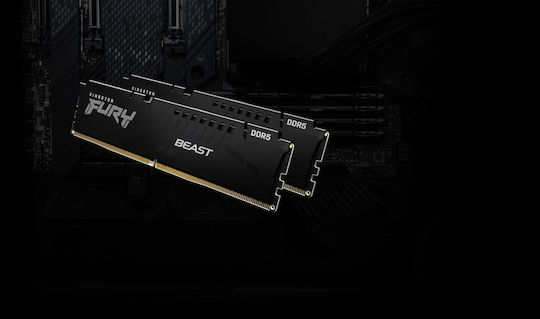 Kingston Fury Beast 16GB DDR5 RAM cu 2 module (2x8GB) și Viteză