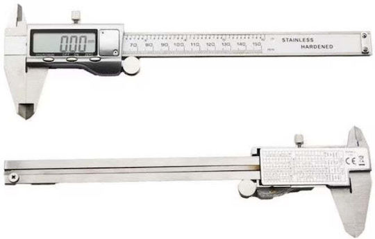 Digitaler Messschieber LCD-Anzeige Genauigkeit 0,01mm Länge 150mm Edelstahl Silber