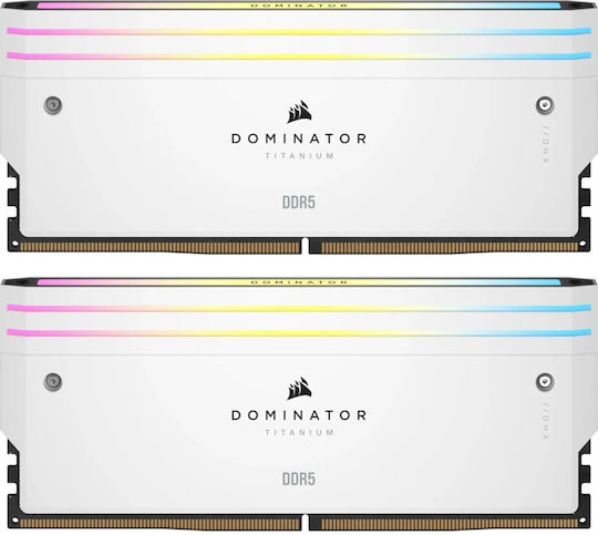 Corsair Dominator Titanium RGB XMP White 64GB DDR5 RAM cu 2 module