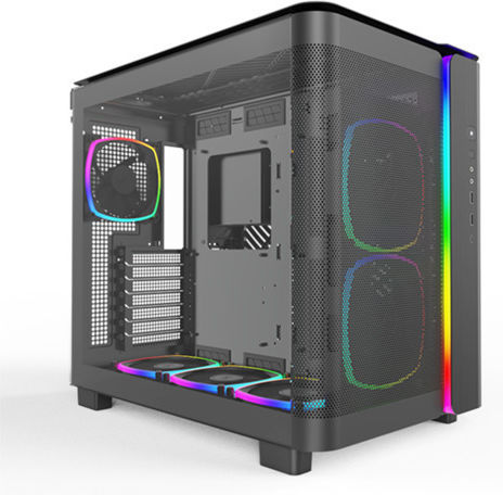 Montech King 95 Pro Gaming Midi Tower Кутия За Компютър Със Страничен Прозорец Черна