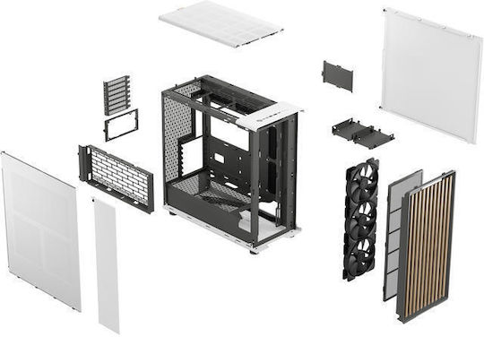 Fractal Design North XL Midi Tower Κουτί Υπολογιστή Chalk White