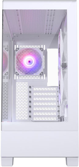 Phanteks XT Gaming Midi Tower Κουτί Υπολογιστή με Πλαϊνό Παράθυρο και RGB Φωτισμό Λευκό