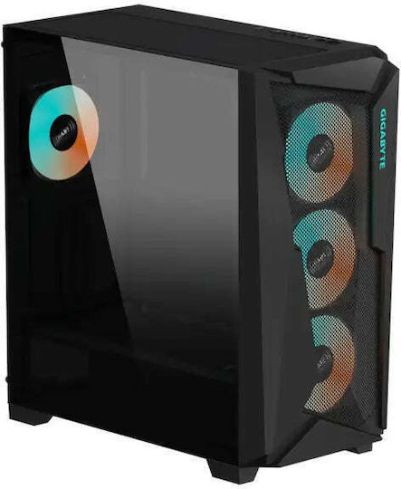 Gigabyte C301 Glass Gaming Midi Tower Computer Case with RGB Lighting Black