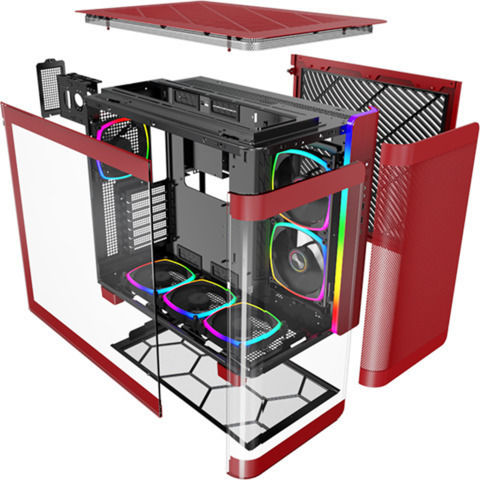 Montech King 95 Pro Gaming Midi Tower Κουτί Υπολογιστή με Πλαϊνό Παράθυρο Κόκκινο