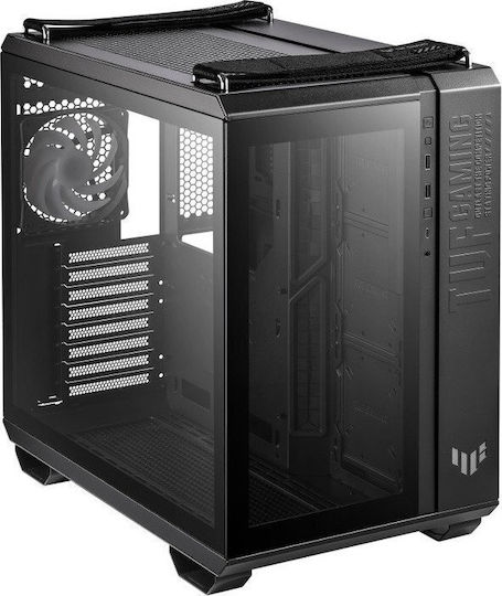 Asus TUF GT502 Plus Gaming Midi-Turm Computergehäuse mit Seitenfenster Schwarz