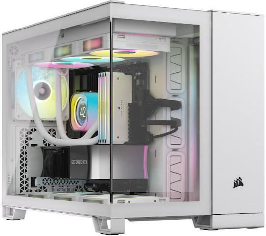 Corsair 2500D Airflow Gaming Middle Tower Carcasă Calculator cu Fereastră Laterală Alb