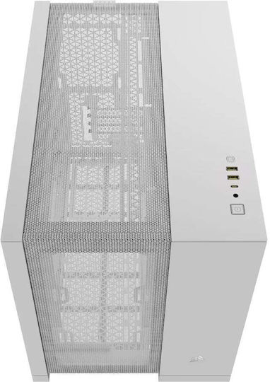 Corsair 2500D Airflow Gaming Middle Tower Carcasă Calculator cu Fereastră Laterală Alb