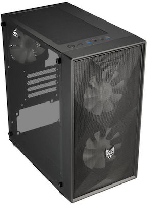 FSP/Fortron CST130 Gaming Midi Tower Κουτί Υπολογιστή με Πλαϊνό Παράθυρο Μαύρο