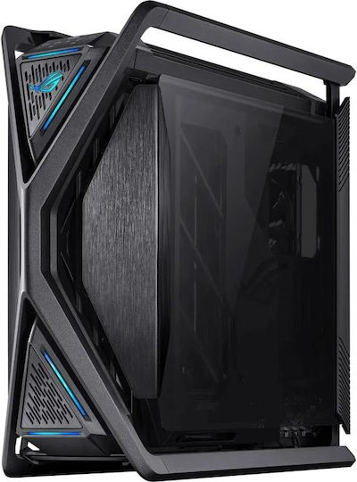 Asus ROG Hyperion GR701 BTF Edition Gaming Voller Turm Computergehäuse mit Seitenfenster und RGB-Beleuchtung Schwarz