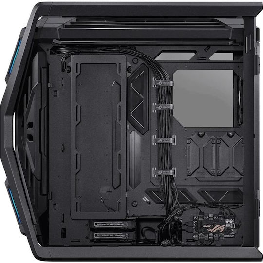 Asus ROG Hyperion GR701 BTF Edition Gaming Voller Turm Computergehäuse mit Seitenfenster und RGB-Beleuchtung Schwarz