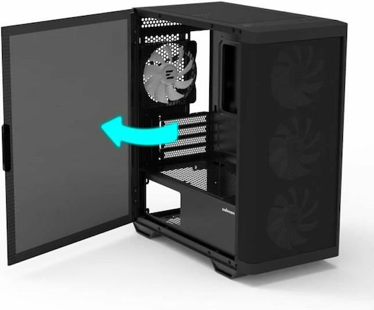 Zalman M4 ARGB Геймърска Мини Кула Компютърна Кутия Черна