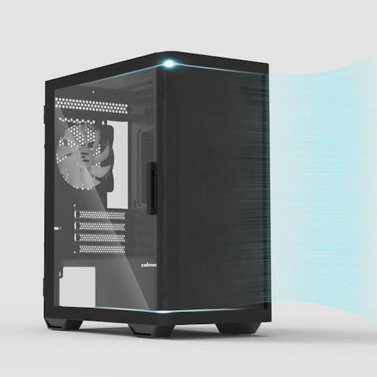 Zalman M4 ARGB Геймърска Мини Кула Компютърна Кутия Черна