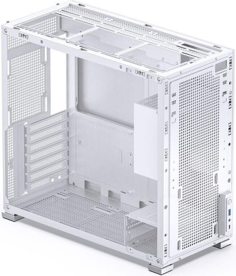 Jonsbo D41 Mesh Gaming Midi Tower Κουτί Υπολογιστή με Πλαϊνό Παράθυρο Λευκό