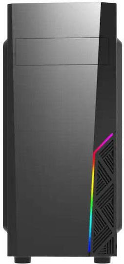 Zalman T8 Gaming Midi Tower Κουτί Υπολογιστή με RGB Φωτισμό Μαύρο