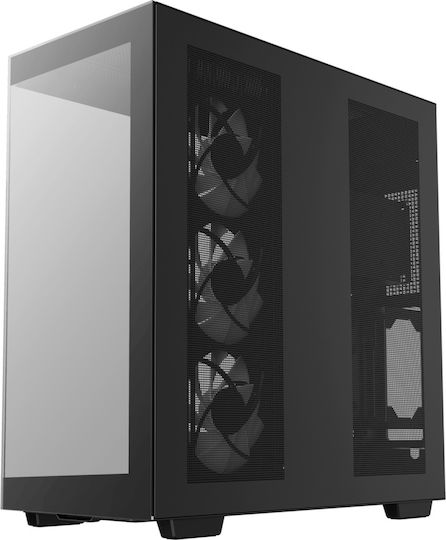 Deepcool CH780 Gaming Full Tower Κουτί Υπολογιστή με Πλαϊνό Παράθυρο και RGB Φωτισμό Μαύρο